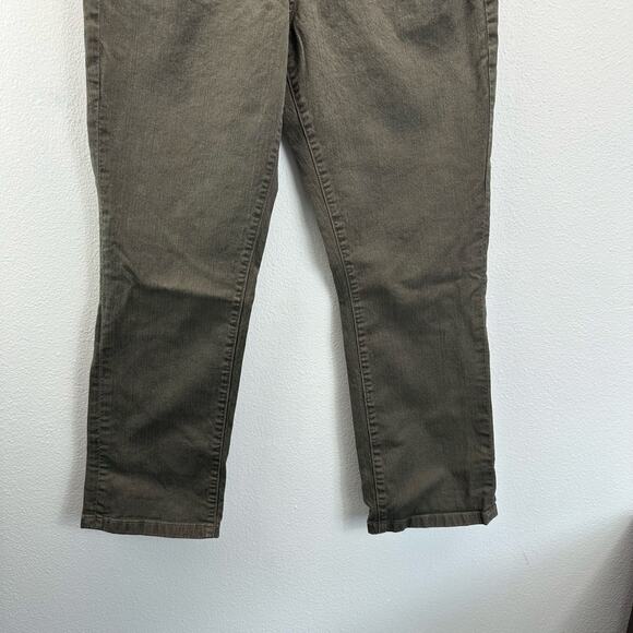 Anthropologie Pilcro Olive Green Pants Jeans with Suspender Buttons 29 Straight - Picture 5 of 14
